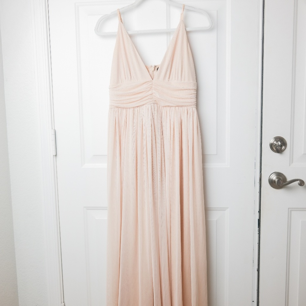 Lulu's Blush Pink Maxi Dress